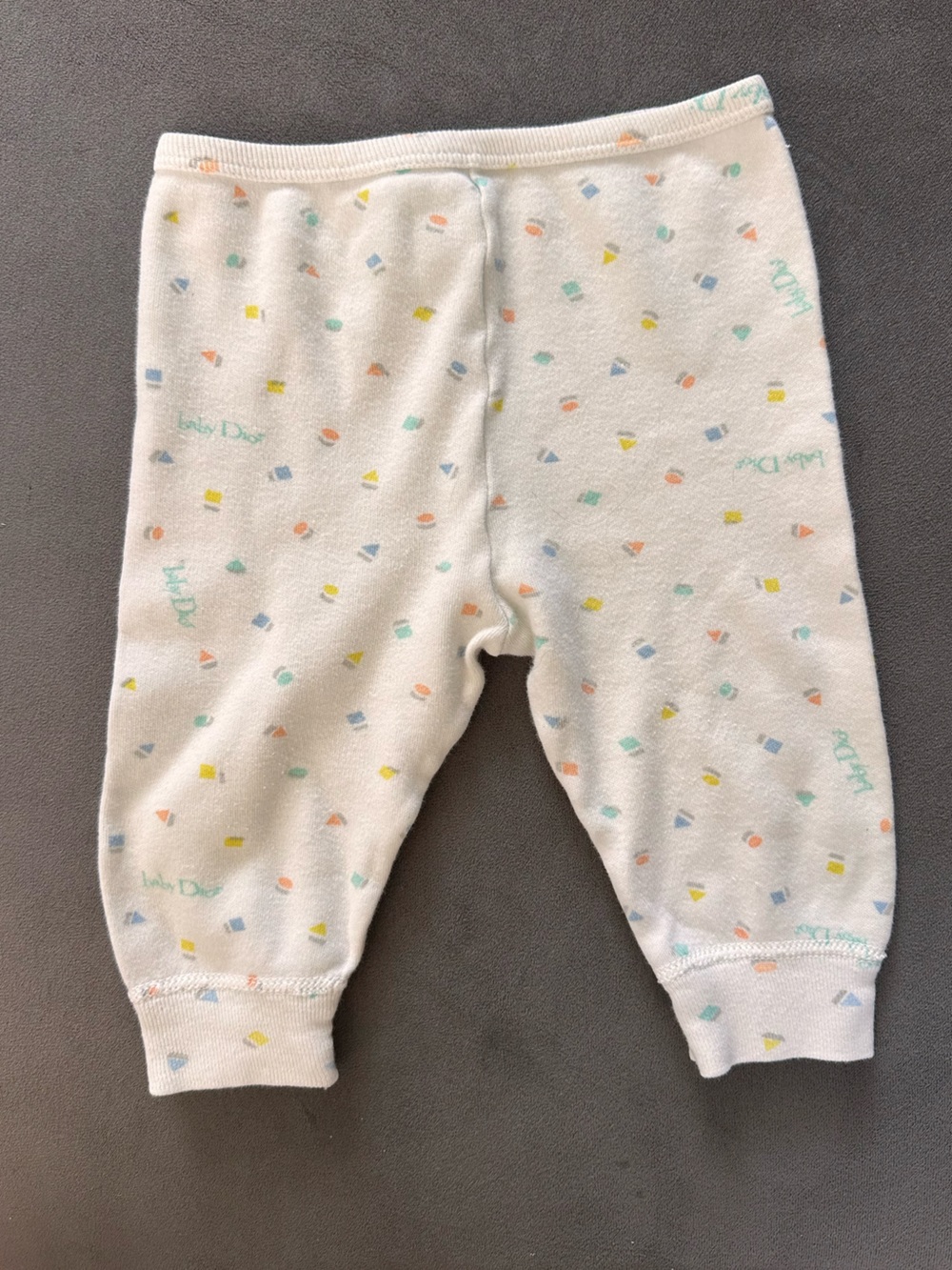 Baby Dior White Kids Bottoms with Pastel Confetti